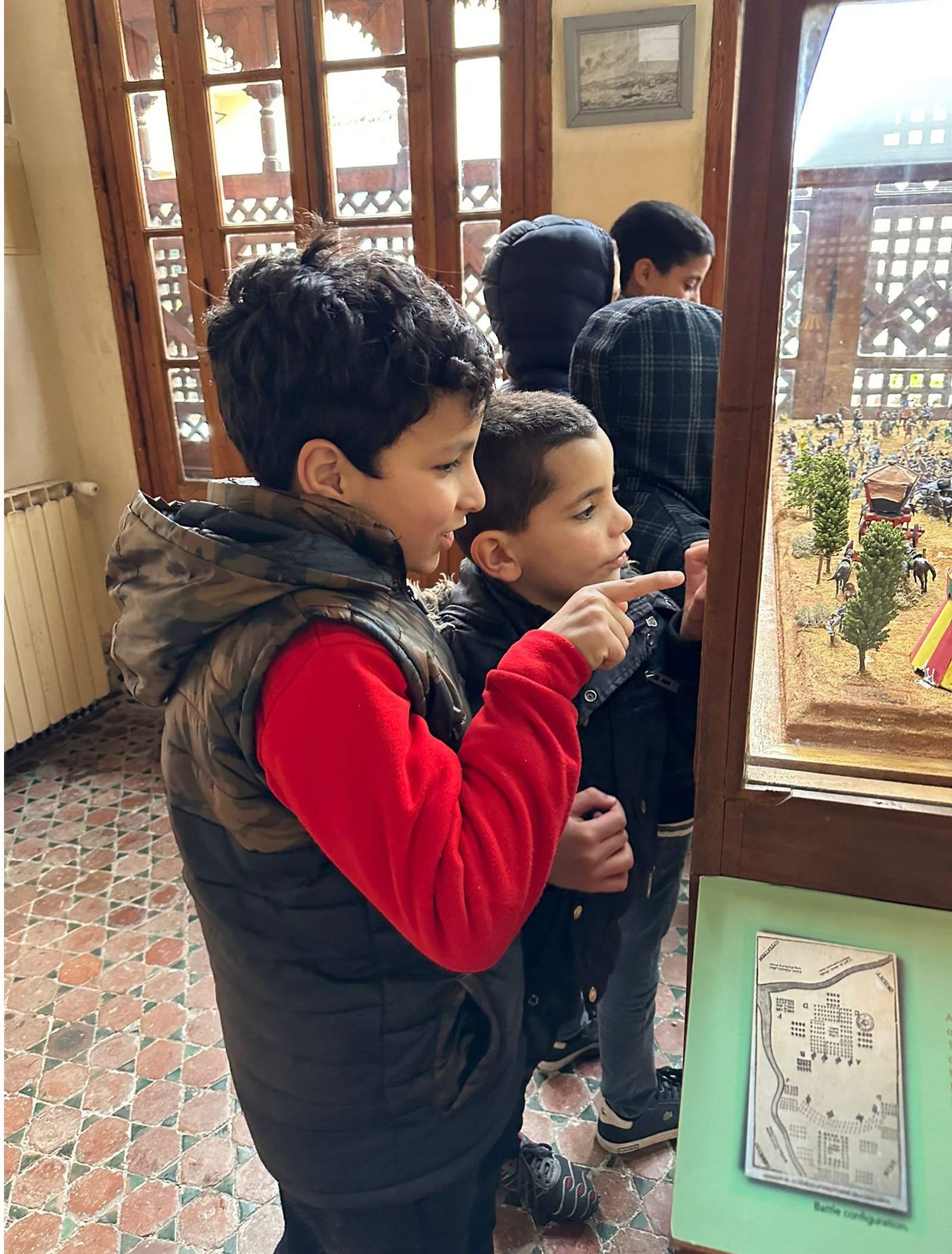 Students learning at the Legation