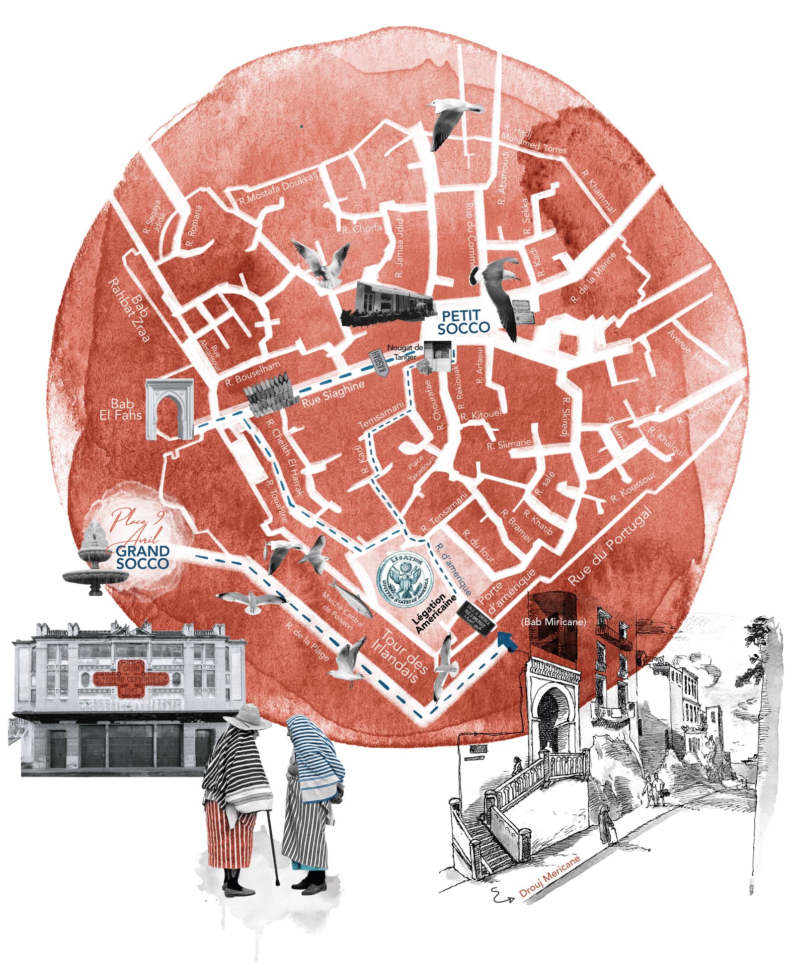 City map illustration