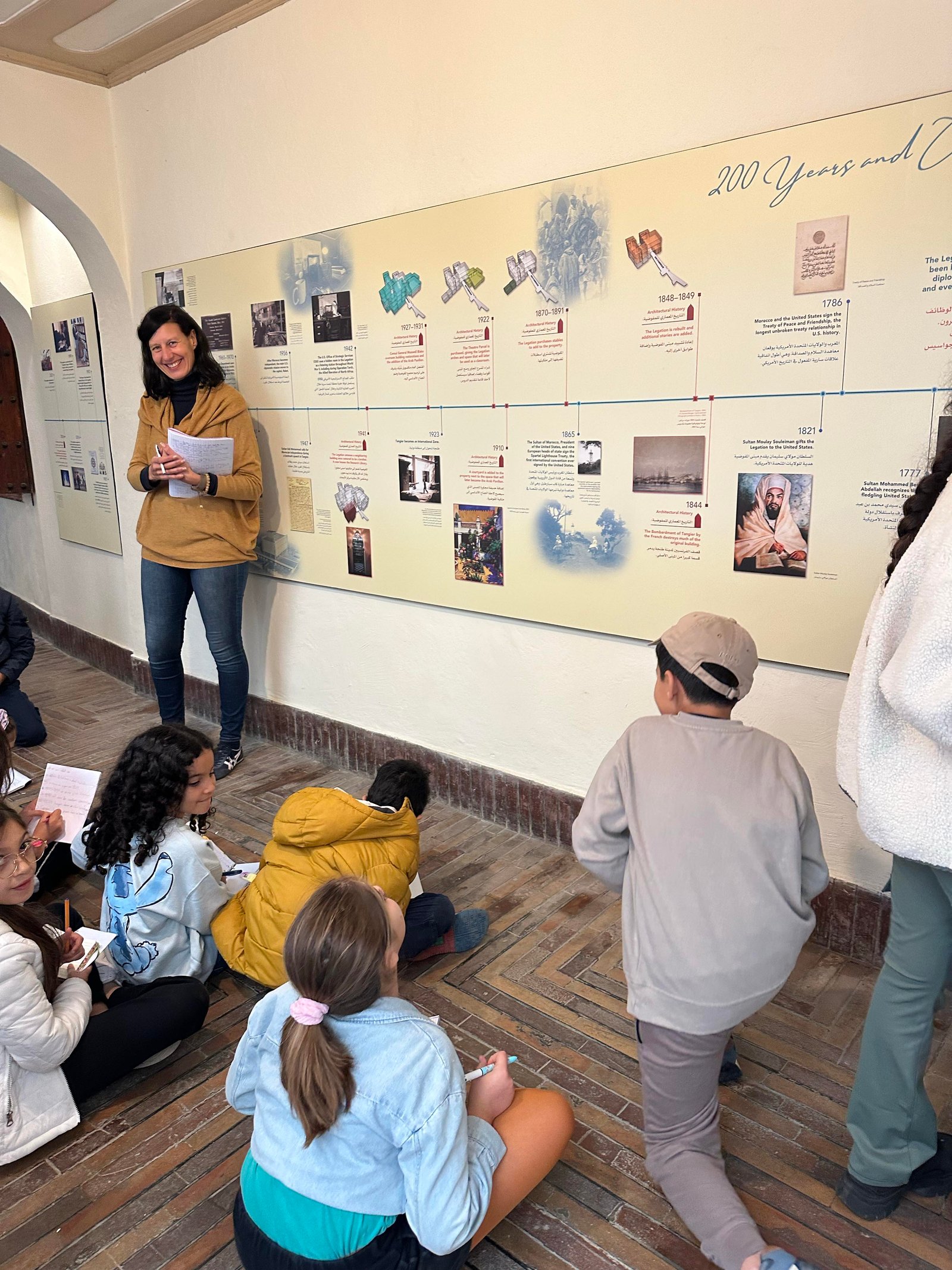 Class visit inside the Legation